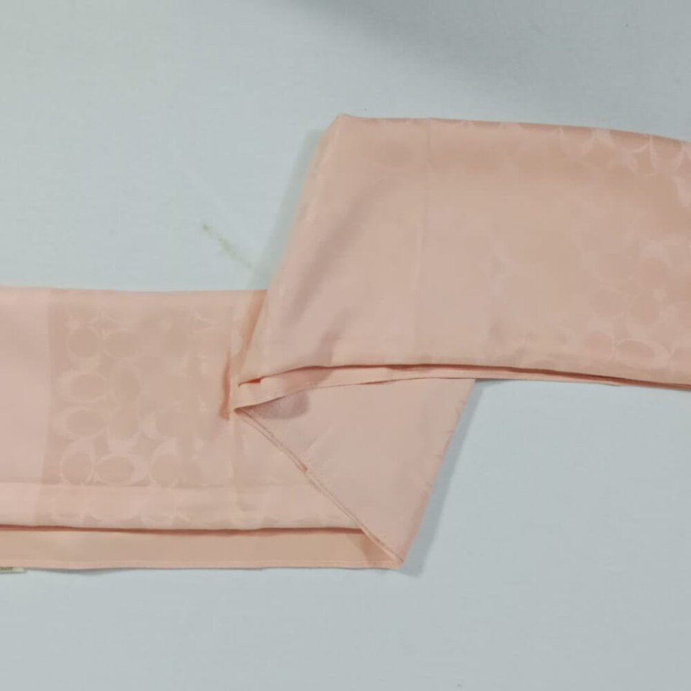 Authentic Coach Stole Shawl Wrap 65%Cashmere 35% Silk Peach Used - Picture 11 of 11